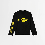 4021 LONGSLEEVE - ZWART/GEEL