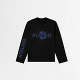 4020 LONGSLEEVE - ZWART/BLAUW