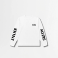 1009 LONGSLEEVE- WIT/ZWART