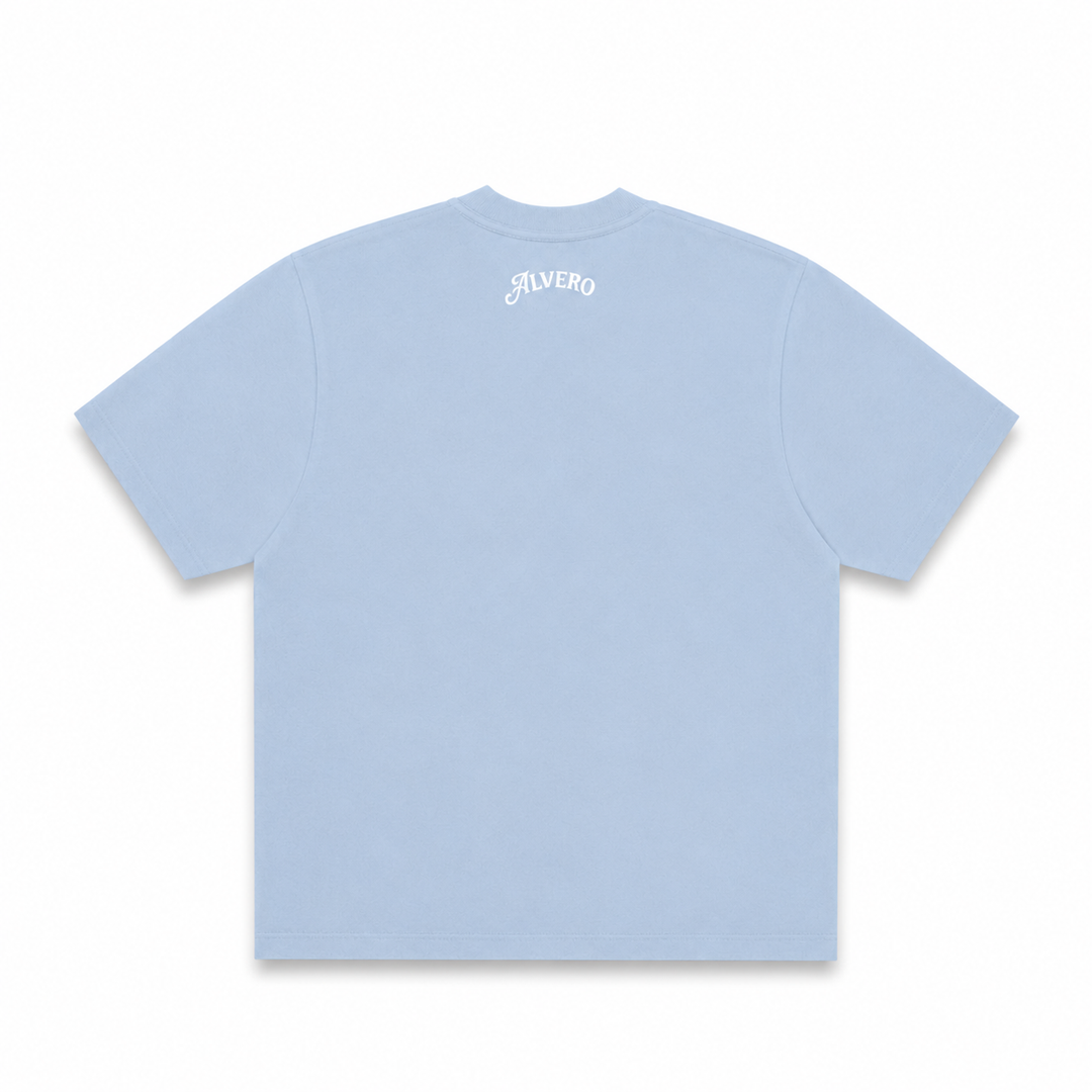 1006 T-SHIRT- BLAUW/WIT
