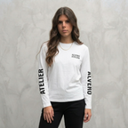 1009 LONGSLEEVE- WIT/ZWART