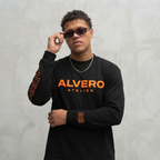1003-1 LONGSLEEVE- ORANJE/ZWART