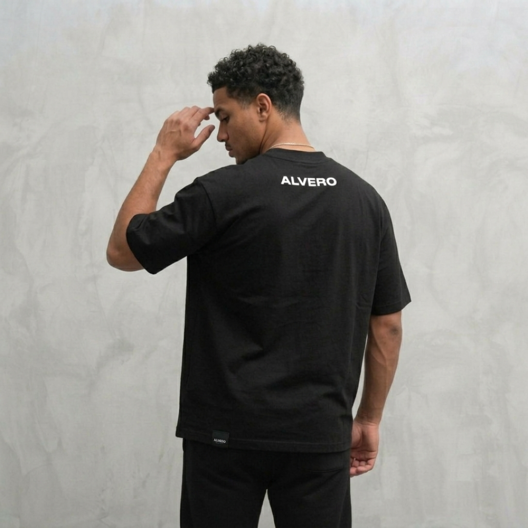 1008 T-SHIRT- ZWART/WIT