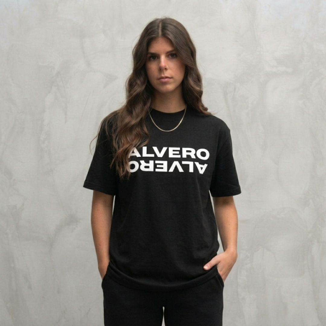 1008 T-SHIRT- ZWART/WIT