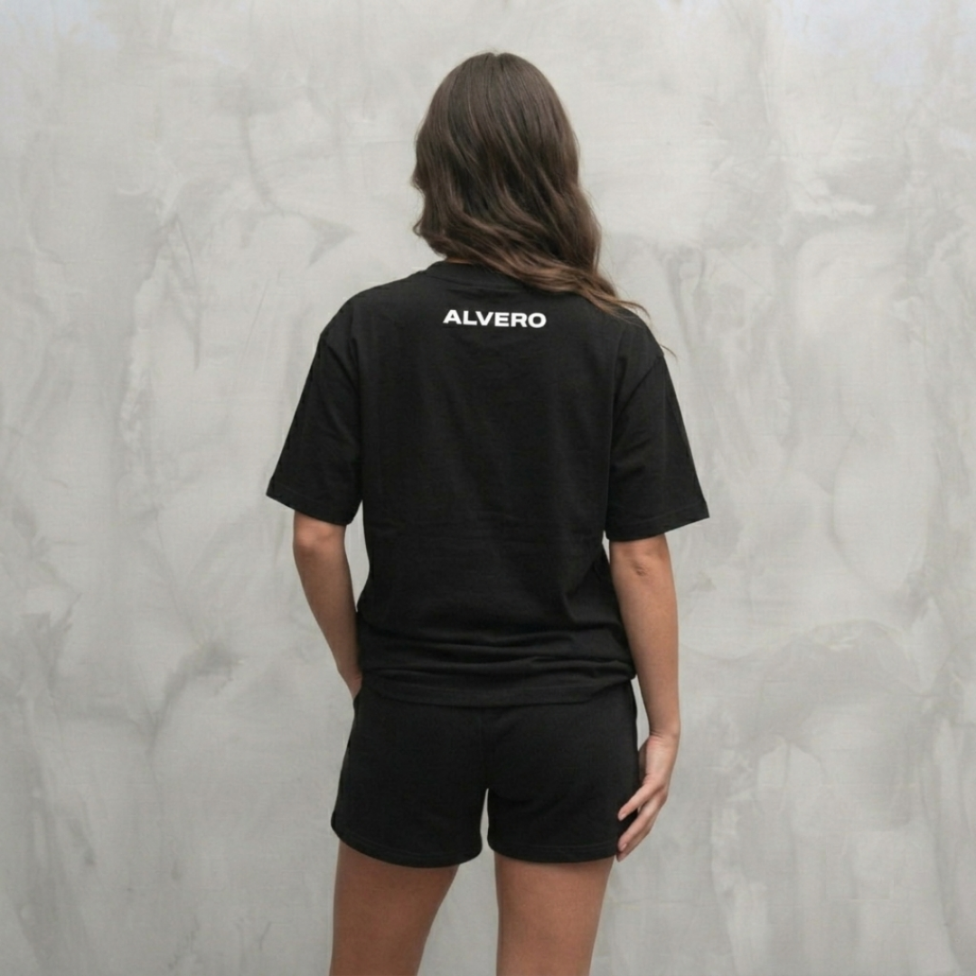 1008 T-SHIRT- ZWART/WIT