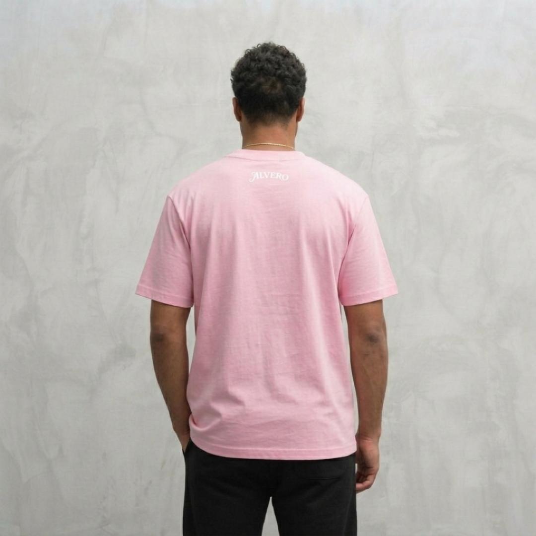 1007 T-SHIRT - ROSE/BLANC