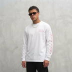 1005 LONGSLEEVE- ROZE/WIT