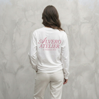 1005 LONGSLEEVE- ROZE/WIT