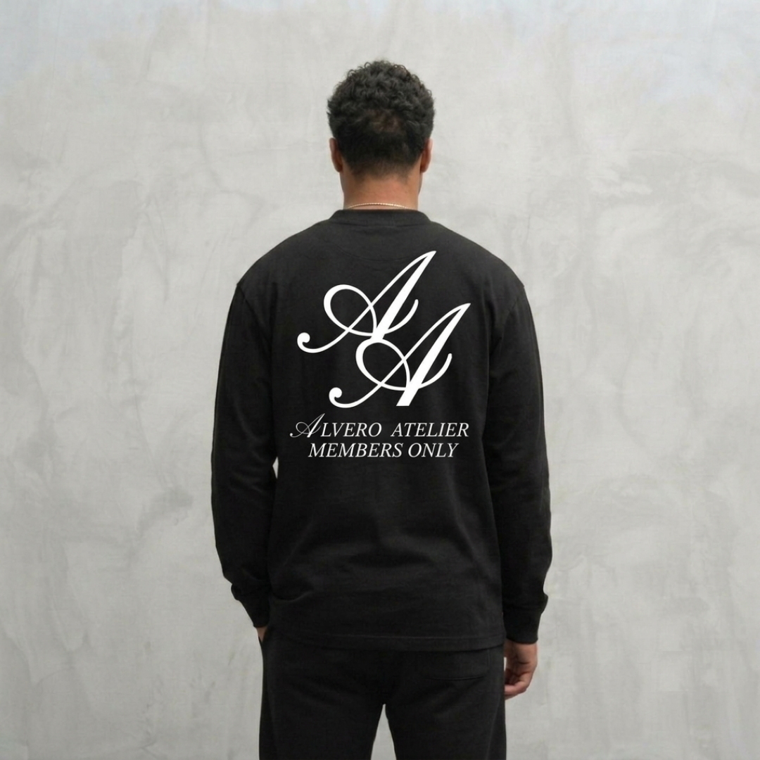 1013 LONGSLEEVE- ZWART/WIT