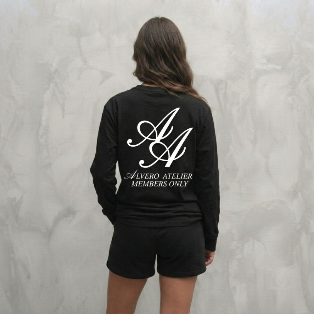1013 LONGSLEEVE- ZWART/WIT