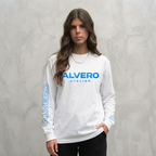 1002-2 LONGSLEEVE- BLAUW/WIT