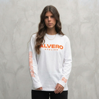 1002-1 LONGSLEEVE- ORANJE/WIT