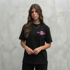 4003 T-SHIRT ZWART/ROZE