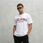 3033 T-SHIRT BLANC/ROUGE BORDEAUX