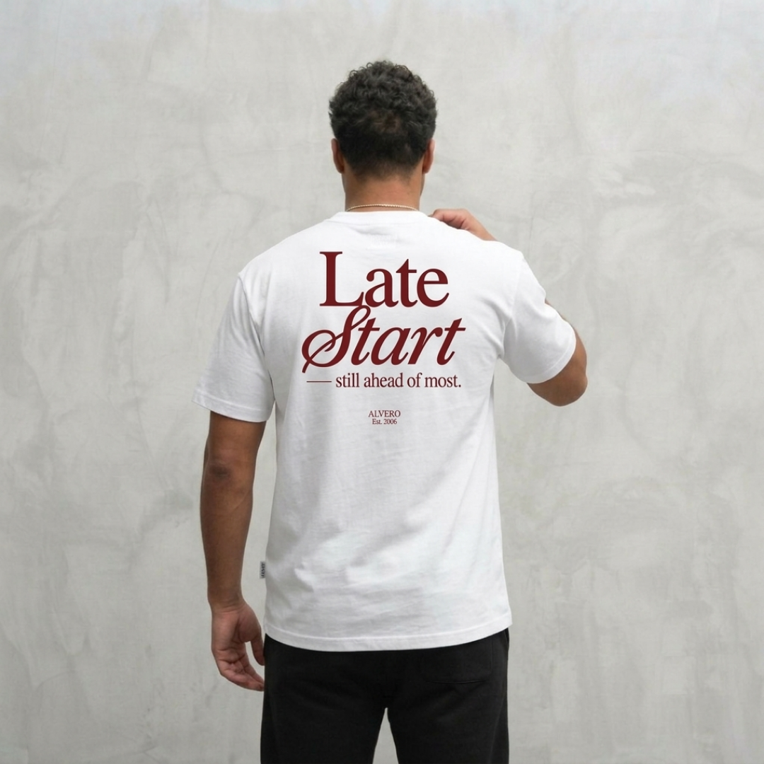 3033 T-SHIRT BLANC/ROUGE BORDEAUX