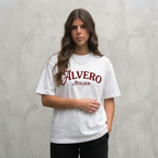3033 T-SHIRT BLANC/ROUGE BORDEAUX