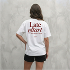 3033 T-SHIRT BLANC/ROUGE BORDEAUX
