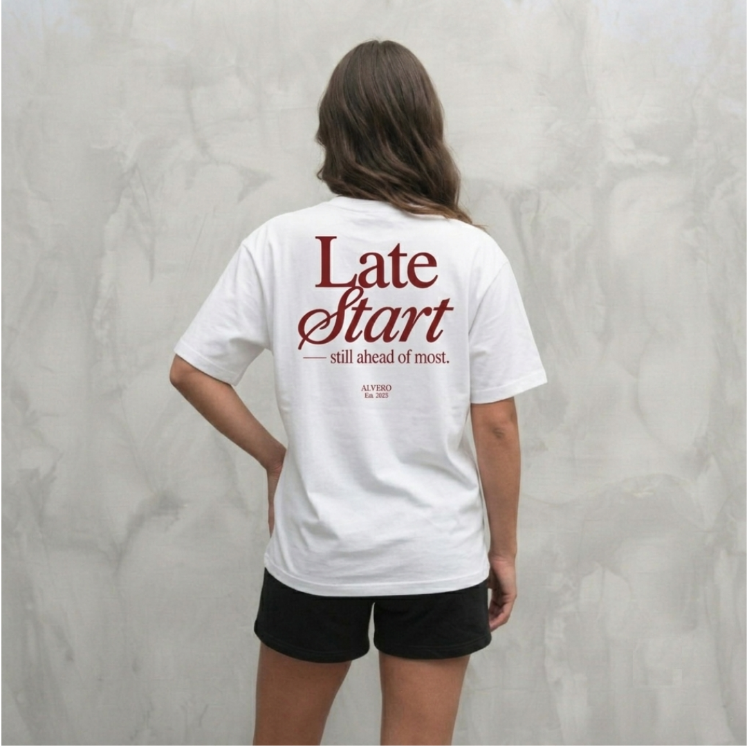 3033 T-SHIRT BLANC/ROUGE BORDEAUX