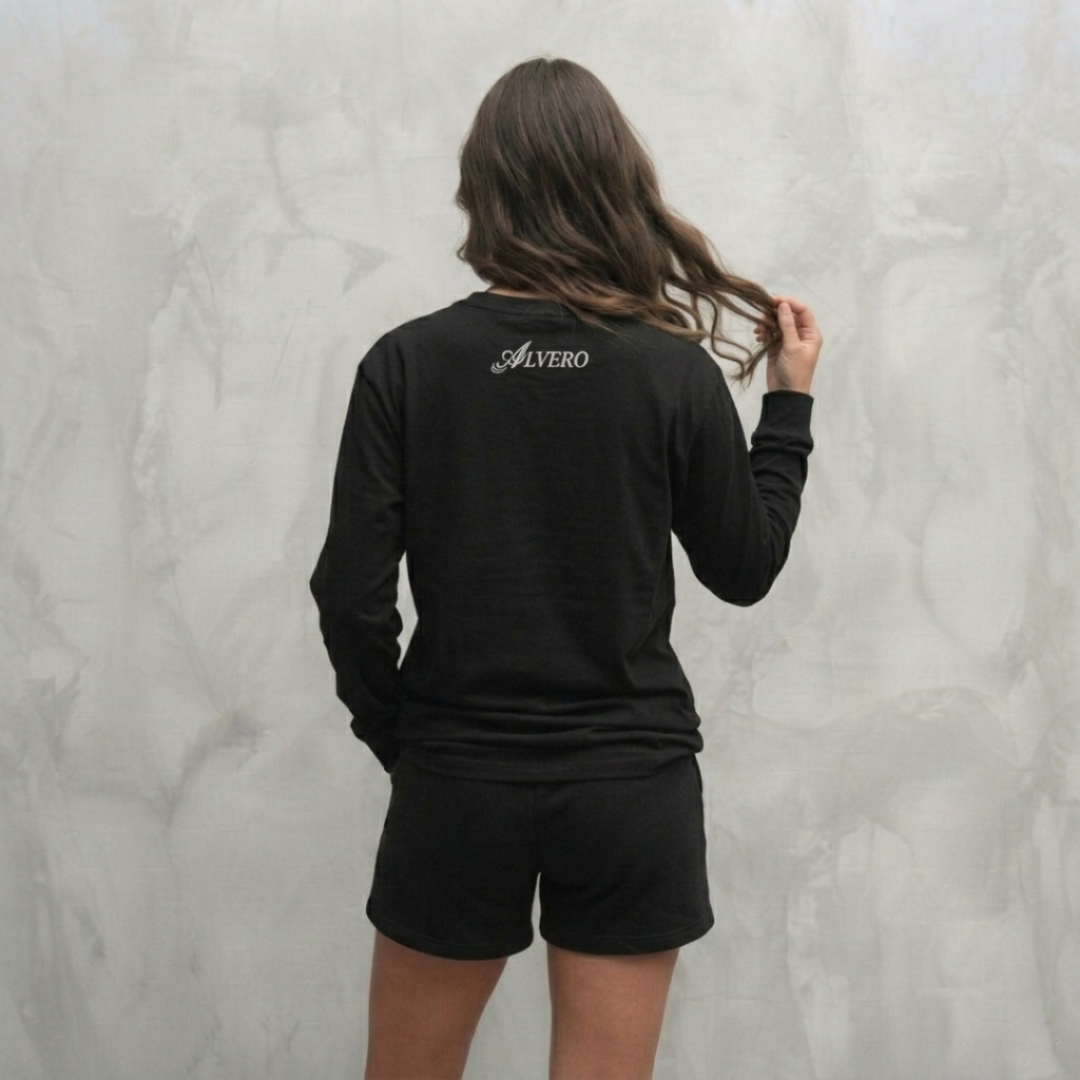 3030 T-SHIRT MANCHES LONGUES NOIR/BLANC