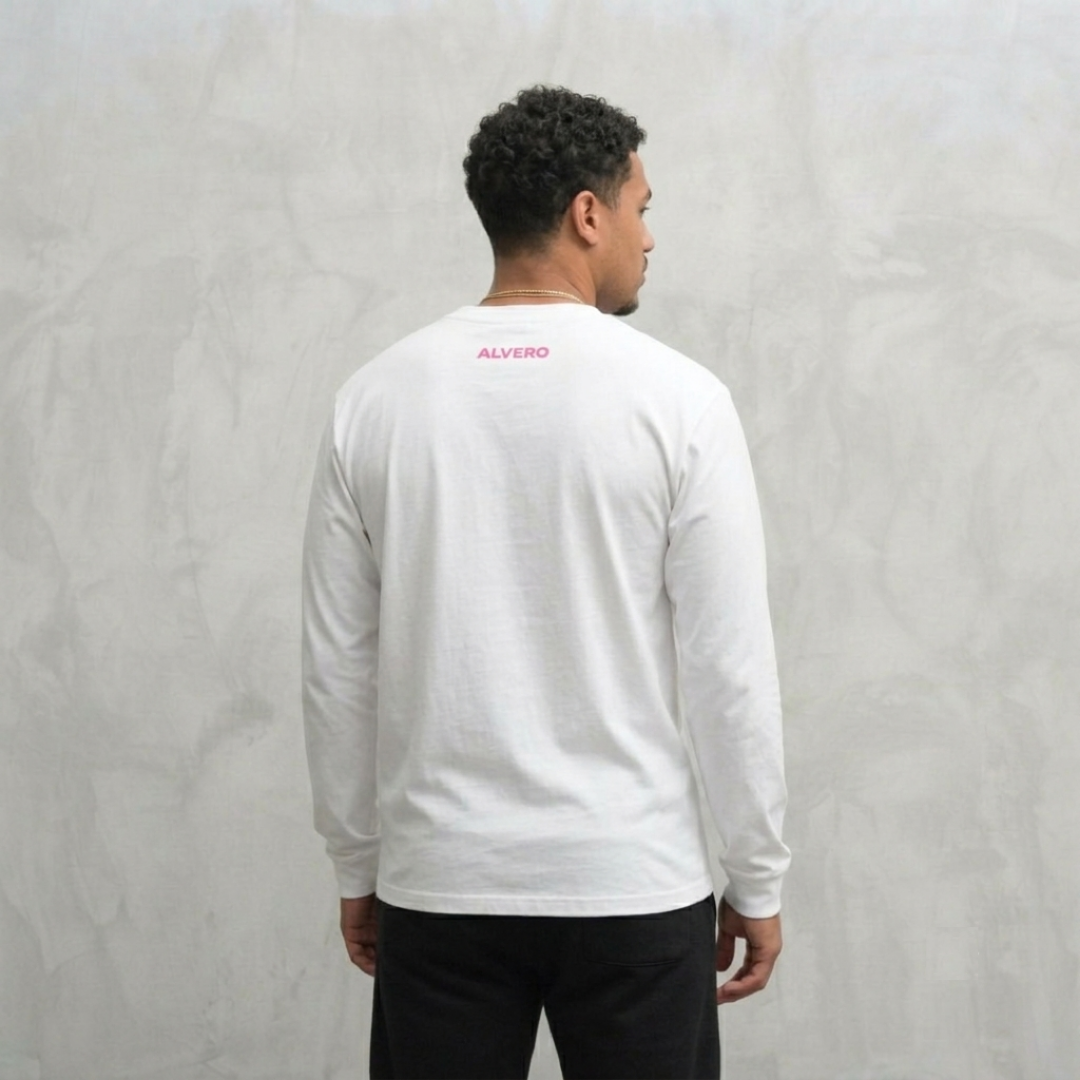 3029 MANCHES LONGUES BLANC/ROSE