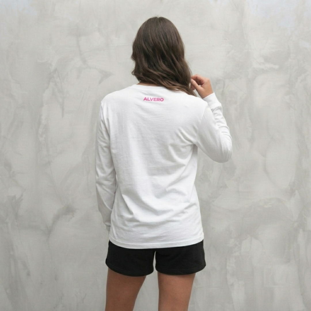 3029 MANCHES LONGUES BLANC/ROSE