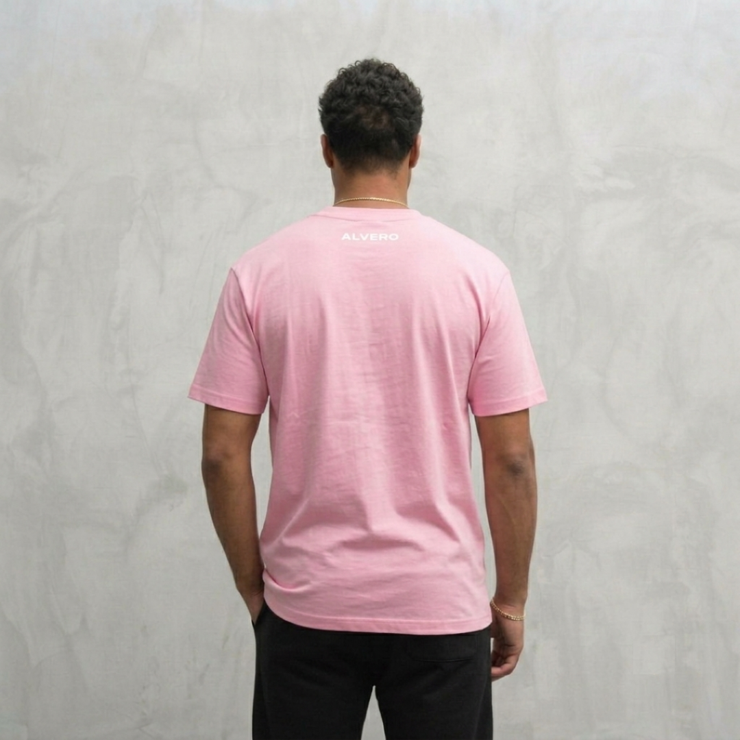 3027 T-SHIRT ROSE/BLANC