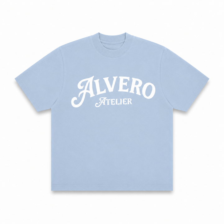 1006 T-SHIRT- BLAUW/WIT
