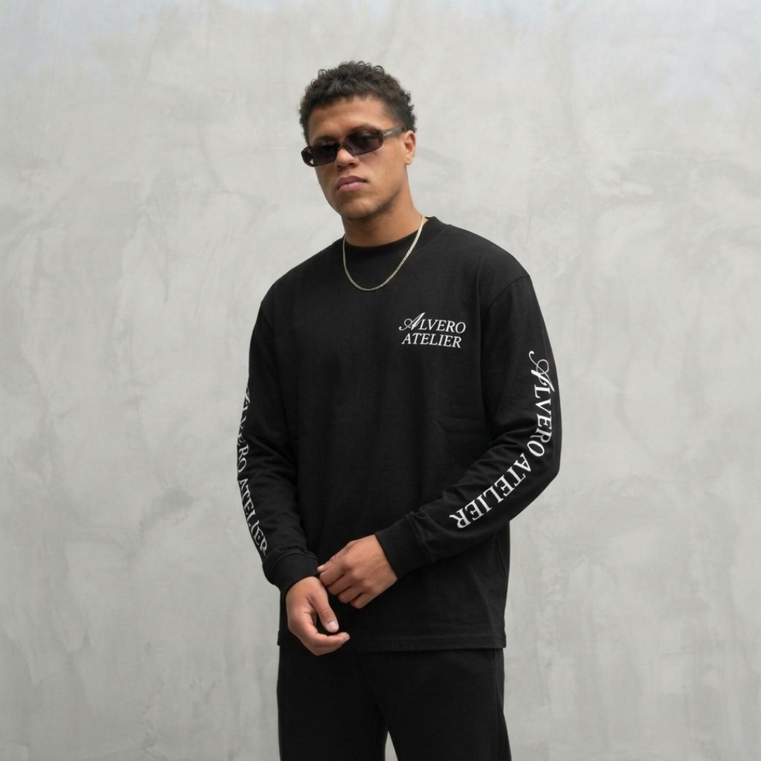 2006 LONGSLEEVE - ZWART/WIT