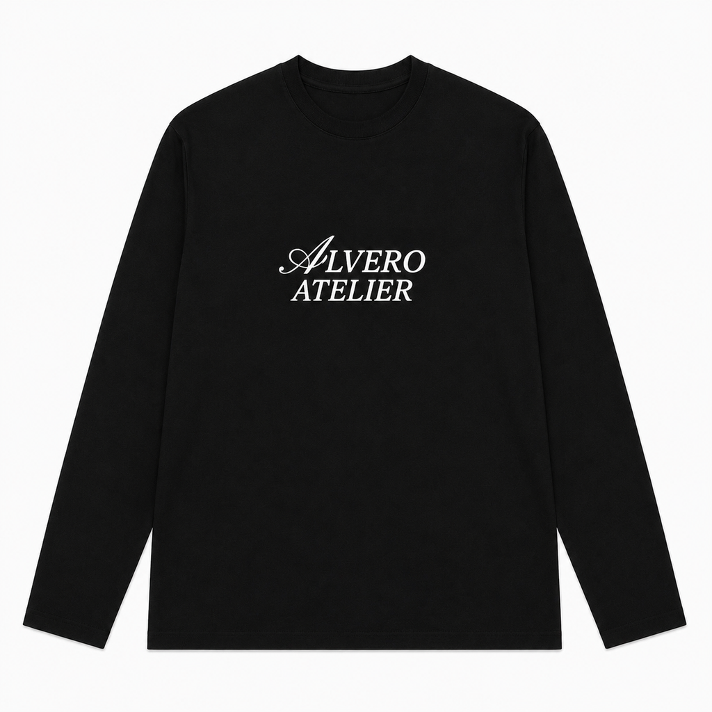 1013 LONGSLEEVE- ZWART/WIT