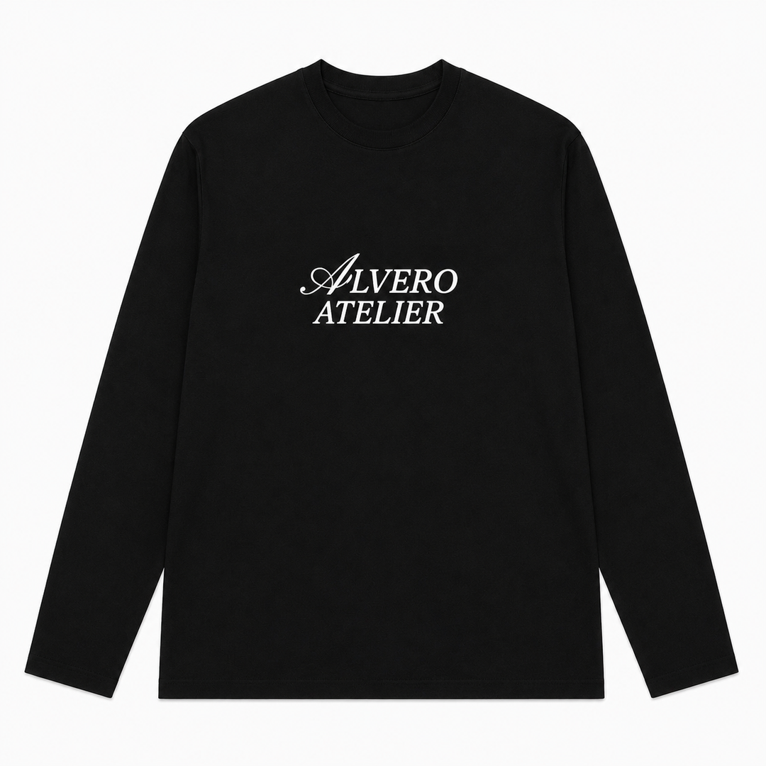 1013 LONGSLEEVE- ZWART/WIT