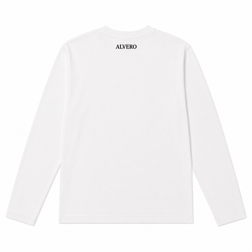 1009 LONGSLEEVE- WIT/ZWART