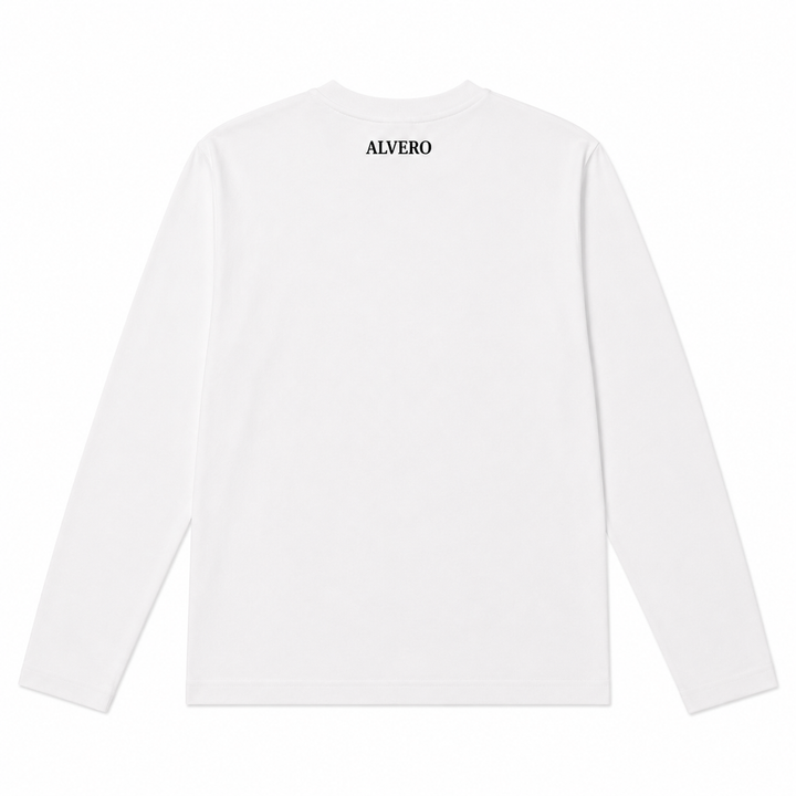 1009 LONGSLEEVE- WIT/ZWART