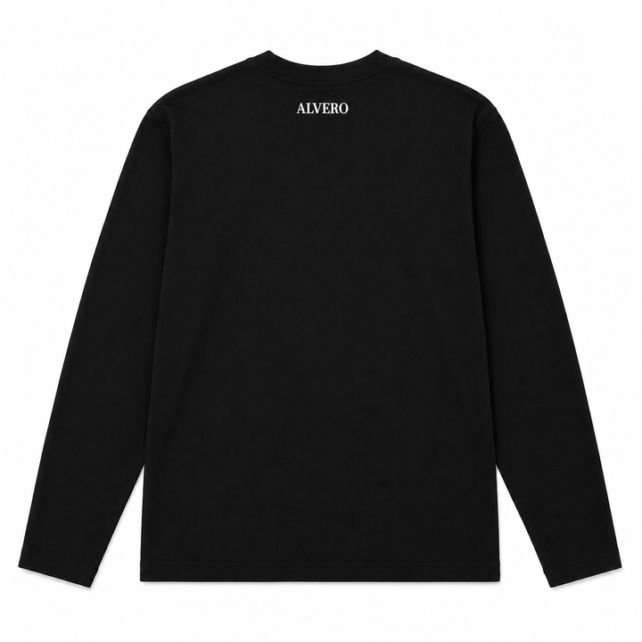 1009-2 LONGSLEEVE-ZWART/WIT