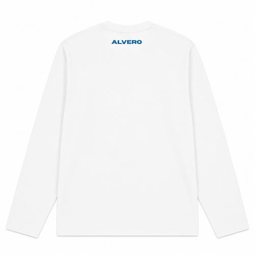 1002-2 LONGSLEEVE- BLAUW/WIT