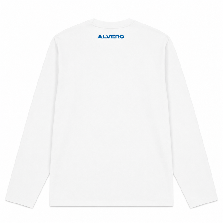 1002-2 LONGSLEEVE- BLAUW/WIT
