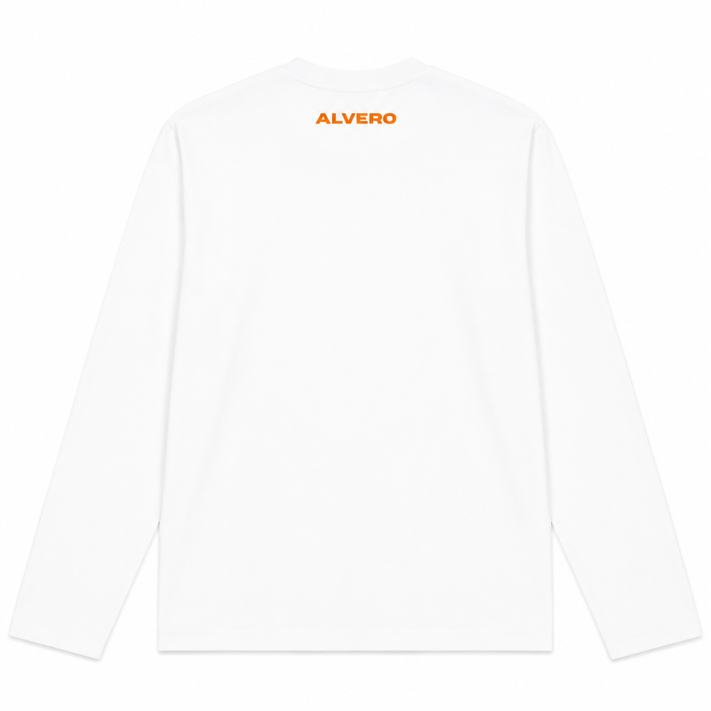1002-1 LONGSLEEVE- ORANJE/WIT