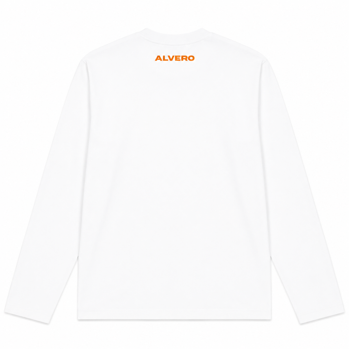 1002-1 LONGSLEEVE- ORANJE/WIT