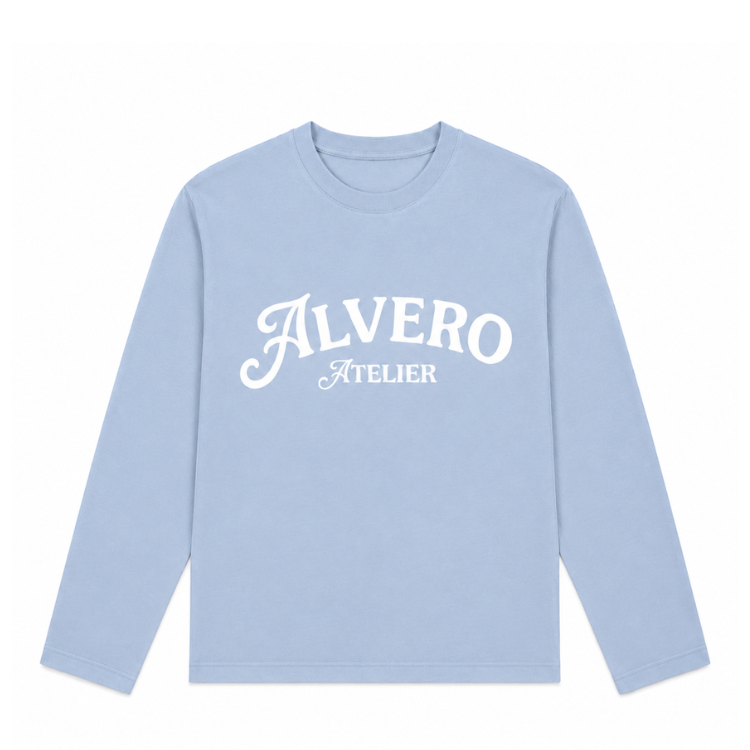 1016 LONGSLEEVE- BLAUW/WIT