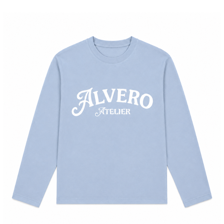 1016 LONGSLEEVE- BLAUW/WIT
