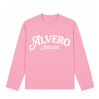 1015 LONGSLEEVE- ROZE/WIT