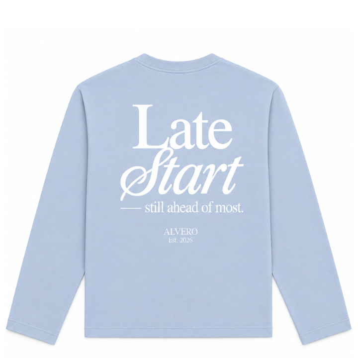 1016 LONGSLEEVE- BLAUW/WIT