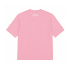 1007 T-SHIRT- ROZE/WIT