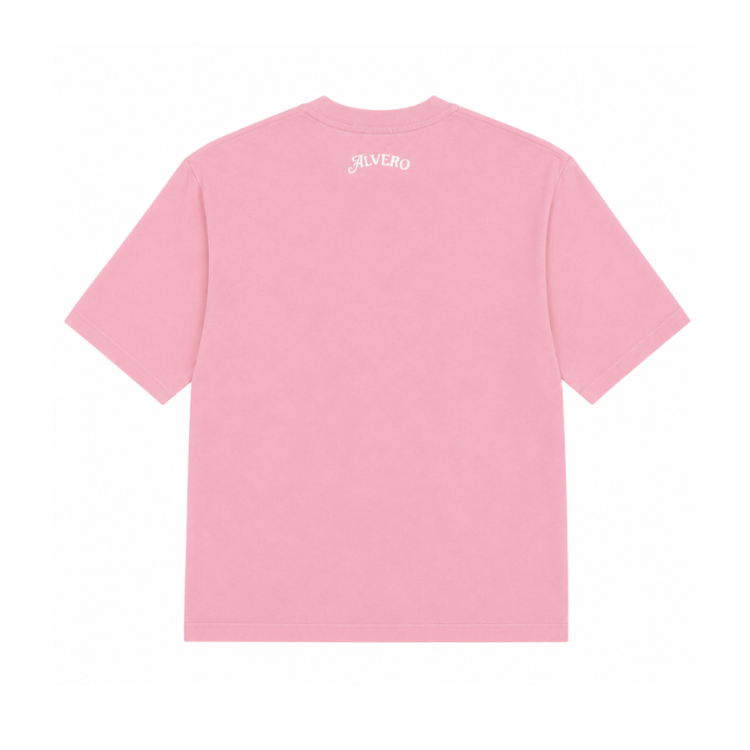 1007 T-SHIRT- ROZE/WIT