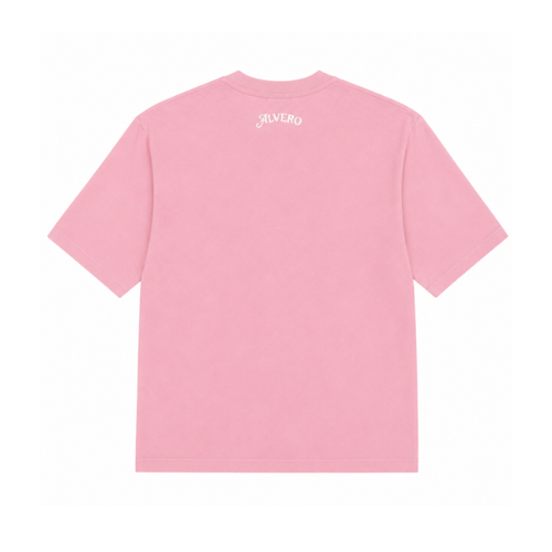 1007 T-SHIRT- ROZE/WIT