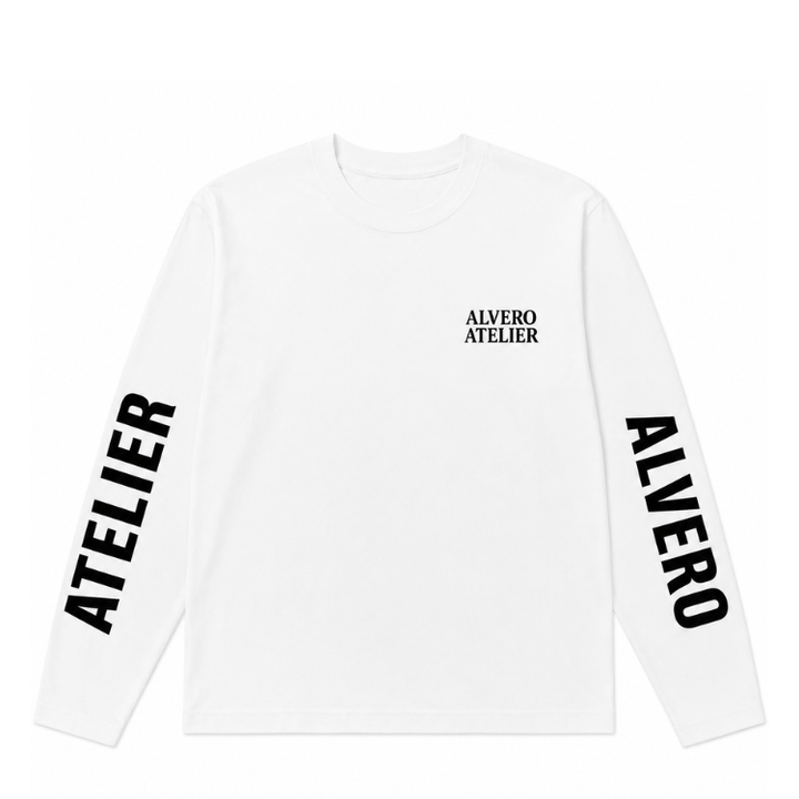 1009 LONGSLEEVE- WIT/ZWART