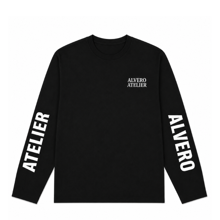 1009-2 LONGSLEEVE-ZWART/WIT