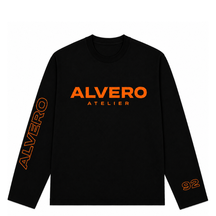 1003-1LONGSLEEVE- ORANJE/ZWART