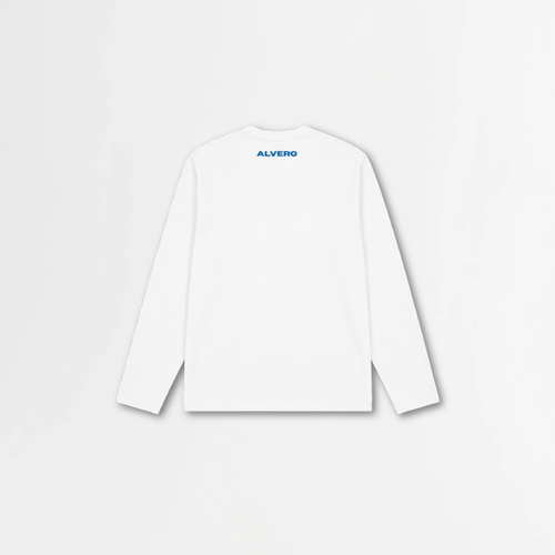 1002-2 LONGSLEEVE- BLAUW/WIT