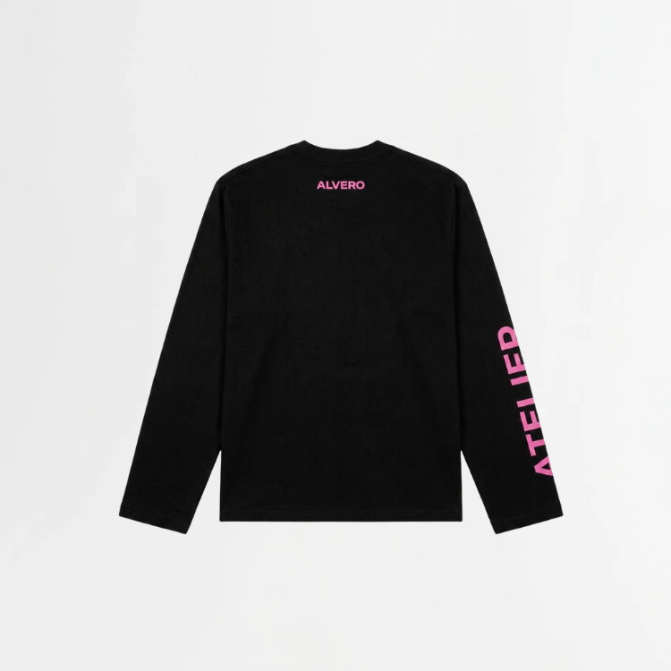 4025 LONGSLEEVE - ZWART/ROZE