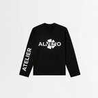 4023 LONGSLEEVE - ZWART/WIT